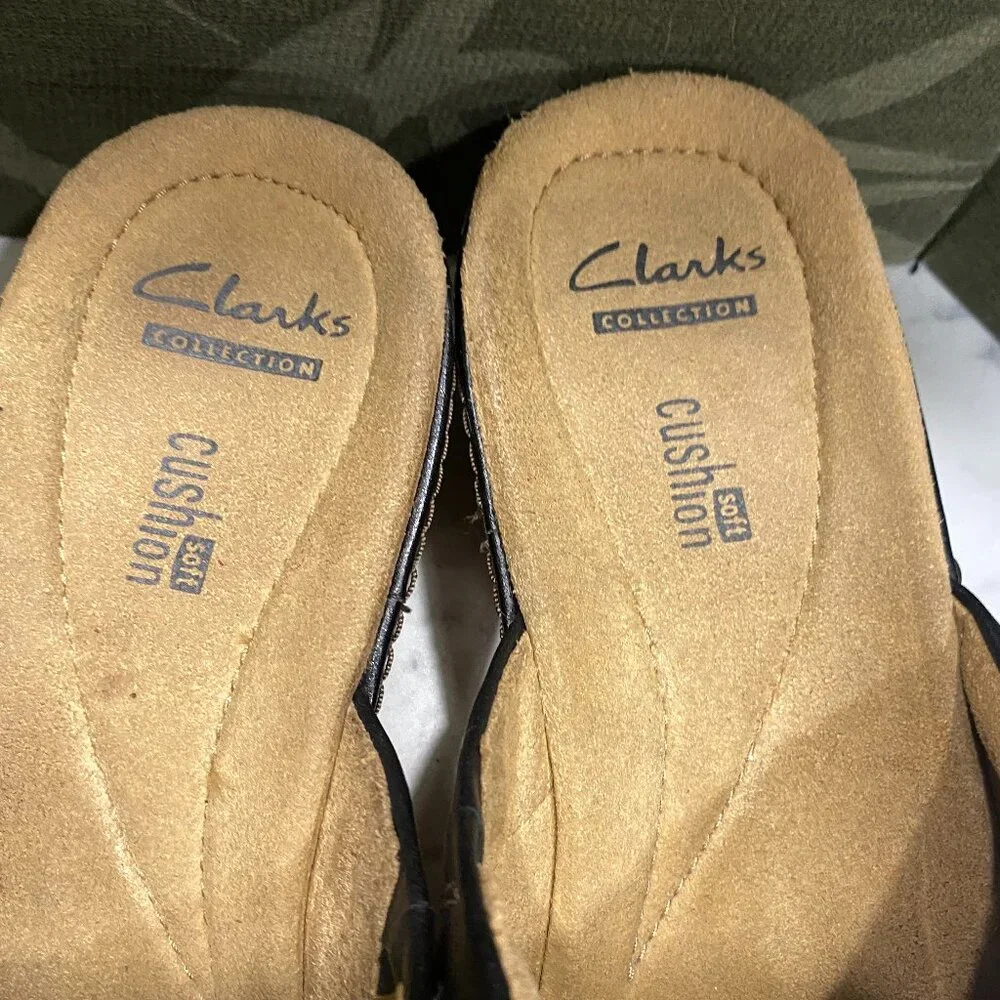 GUC Clarks Black Clogs sz 9 - Picture 11 of 12